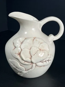 Vtg Redwing Pottery Pitcher 1940'S Magnolia Flower Cream #1028 MADE IN USA - Picture 1 of 11
