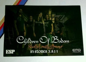 FOTO FRONTAL IMPLACABLE NIÑOS DE BODOM 4X6 POSTAL DE MÚSICA Mini PÓSTER - Imagen 1 de 2