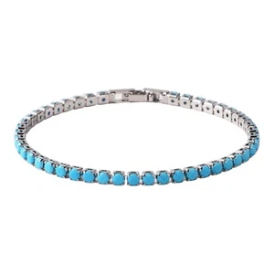 ZARD Turquoise Tennis Bracelet in Silver - Picture 1 of 2