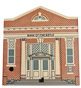 Cats Meow Banco de Fincastle Troutville Virginia 1993 Estante Cuidador Firmado - Imagen 1 de 2