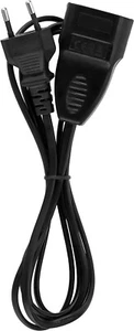 2m Verlängerungskabel Kabel Ladegerät Schwarz 580W Schlafzimmer Garten 230v F235 - Bild 1 von 3