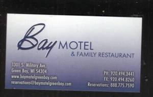 Tarjeta de visita Green Bay Packers 2024 Pocket Schedule Bay Motel Green Bay WI - Imagen 1 de 2