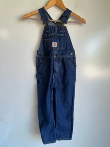 CARHARTT Master Cloth Overalls Denim Jean Kids Youth Size 5 - Picture 1 of 10