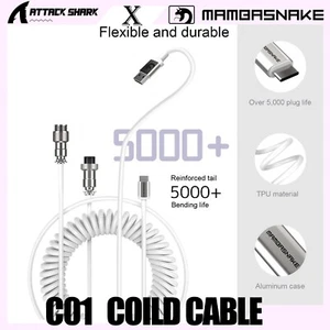 Cable USB C a A en espiral MAMBASNAKE C01, cable espiral desmontable de doble funda - Imagen 1 de 74