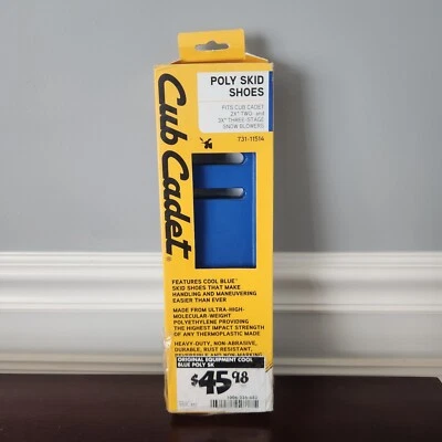 Cub Cadet Zapatos Deslizantes Poli Azul 2X 2 Etapas/3X 3 Etapas Sopladores de Nieve No Abrasivos Foto 1 de 4