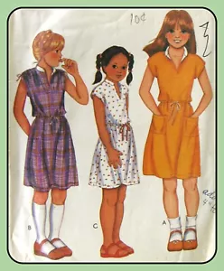 VESTIDO con cordón para niña 3 estilos McCall's 6935 de colección 1980 patrón de costura - Imagen 1 de 4
