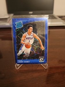 Landry Shamet 2018-19 Panini Donruss Optic Rated Rookie Blue Velocity 76ers 