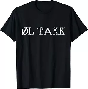 Beer Please in Norwegian Ol Takk Funny Norway Souvenir Gift T-Shirt Hoodie - Picture 1 of 17