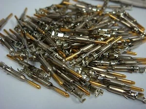 (100) AMP 66591-2 MULTIMATE KONTAKT PIN STECKSCHLÜSSELBAUGRUPPE 22-18 AWG GOLD TYP VI GRÖSSE 16 - Bild 1 von 3