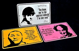 THREE STOOGES - 3 Pack - *US MADE* Embossed Metal Tin Sign - Man Cave Garage Bar - Picture 1 of 13
