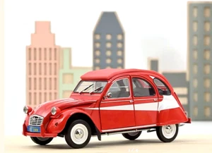 Citroen 2CV rojo con decoración blanco, limitado: 100 pc, 1:18, NOREV - Imagen 1 de 2