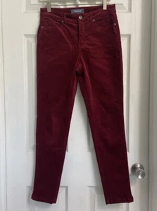 ModCloth Women's Red Corduroy Jeans Size 6 High Waist Slim Leg - Picture 1 of 7