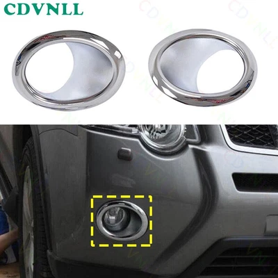 For Nissan X-Trail 2012 2013  Front Bumper Fog Light Lamp Cover Trim Chrome Pair Foto 1 de 4