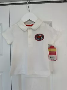 Carter’s Boys Beach bound Summer White Polo Shirt NWT Deals Sales Bargains - Picture 1 of 5