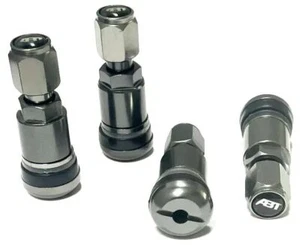 4x ABT Ventile Schraubventile Aluventile Metallventil Grau ORIGINAL NEU - Bild 1 von 4