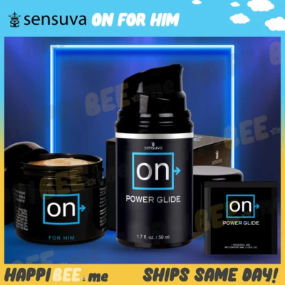 Sensuva On For Him Power Glide Cream🍯Male Masturbation Lubricant Massage Lotion - Image 1 of 4