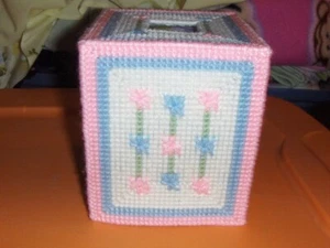 NUOVA copertina completa in tela di plastica - rosa bianco e blu - Foto 1 di 3