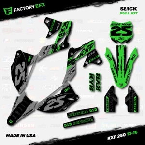 Kit de gráficos de carreras lisos grises y verdes para calcomanía Kawasaki Kxf250 Kxf 250 13-16 - Imagen 1 de 5