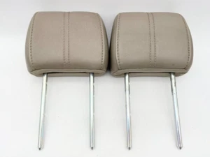 2008 - 2010 Ford SuperDuty F250 F350 REAR Headrest Pair Both Set TAN LEATHER - Picture 1 of 10