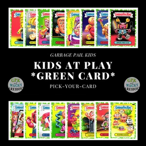 2024 SERIES 1 GARBAGE PAIL KIDS AT PLAY PICK YOUR CARD GREEN STICKERS 1-100 A/B - Picture 1 of 401