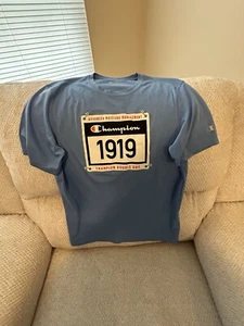 Camiseta Champion Doble Seco Correr Manga Corta Ropa Activa Talla Mediana M Azul - Imagen 1 de 3