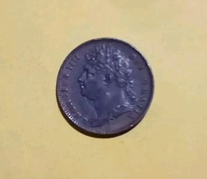 1822 Great Britain Farthing Copper Coin - Picture 1 of 2