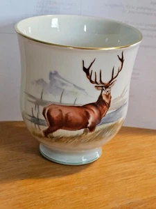 Heinrich H&C Selb Bavaria "Stag" Handpainted Fiene Deer Cup/Mug No Handles - Picture 1 of 8
