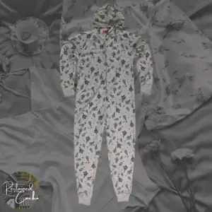 Family PJs Macys graue Damen-Weihnachtsbäume Urlaub einteiliger Pyjama Größe L - Bild 1 von 14