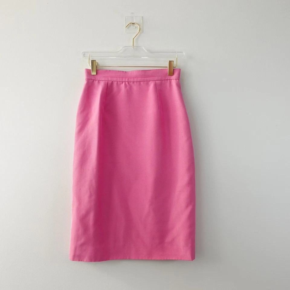 Falda CHRISTIAN DIOR XS Rosa Cintura Alta Lápiz Abertura Trasera Y2K De Colección FRANCIA Foto 1 de 4