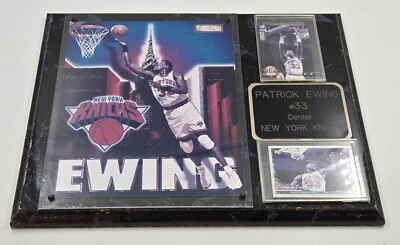 Placa de colección Patrick Ewing New York Knicks 15x12 - 2 tarjetas y una foto de 8x10 Foto 1 de 4