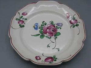Assiette décorative fleurs rouges, bleues, mauves Henri Chaumeil - Picture 1 of 2