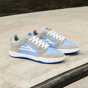 Lakai Shoes Telford Low Grey Blue UV Suede US SIZE Skateboard Sneakers - Picture 1 of 12