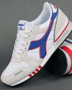 Diadora Titan Seb Coe Entrenador Blanco/Azul - Tenis, Corredores, Informales Años 80, Zapatos - Imagen 1 de 4