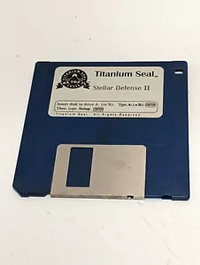 Titanium Seal Stellar Defense II Game Software Floppy Disk Only IBM PC 3.5" Disk - Picture 1 of 3