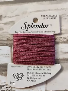 Rainbow Gallery Splendor Dk Antique Mauve 825 100% Silk Needlework - Picture 1 of 4
