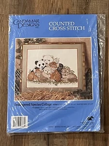 Candamar Designs Endangered Species Collage 50766 Counted Cross Stitch Kit NEW - Picture 1 of 8