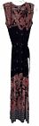 Wallis Dress Size 12 Multicoloured Black Maxi Long Stretch Sleeveless Cruise