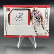 2017 Panini National Treasures NOAH BROWN RC RPA /99 Patch Auto #205 Ohio State