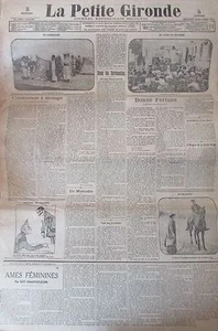 WW1 LA PETITE GIRONDE 1915 DARDANELLES GROUP SPAHIS CONCERT BAYONNE LYCEE - Picture 1 of 1