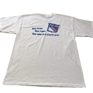 New York Rangers Shirt Mens Extra Large Gildan Heavy Weight Vintage Cotton - Picture 1 of 9