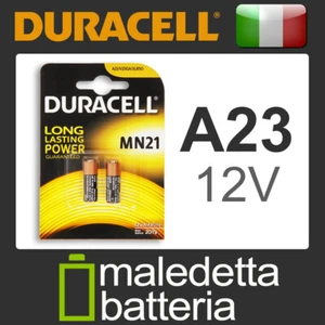 2 Pile Duracell 12V A23/23A/LR23A/8LR932/MN21 Alcalina Telecomando Antifurto - Foto 1 di 2