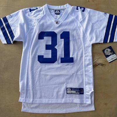Camiseta deportiva blanca Deadstock Dallas Cowboys NFL Roy Williams # 31 JUVENTUD grande Y2K nueva de stock Foto 1 de 4
