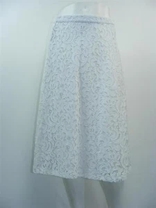 FOREVER 21 Skirt White Floral Lace LINED Mid-Calf/Ankle Full NWT Sz L -W29 x L27 - Picture 1 of 4