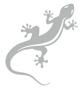 Aufkleber Gecko silber Sticker Tier Echse - Bild 1 von 1