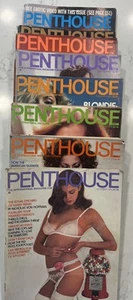 Lot of 8 Vintage Penthouse Magazines VTG Adult 1976-1994 - Picture 1 of 12
