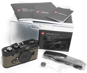Leica MP pintura negra a la carta cuero oliva en caja 10302 COMO NUEVO - Imagen 1 de 10