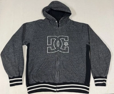 VTG y2k DC Shoes Full Zip Hoodie Sweatshirt Size L Goth Grunge Skate SW2 - Image 1 of 4