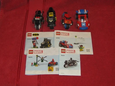 Lego - Vehículos Superhéroes Lote de 4 Sin mini figuras Batman Spiderman Venom Foto 1 de 3