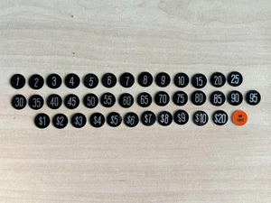 39 neue runde Schlüssel Schecks Zahlen National Registrierkasse NCR - Bild 1 von 1