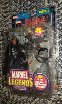 Cubierta variante ToyBiz Blade Wesley Snipes 2003 motocicleta Marvel Legends serie 5 Foto 1 de 4
